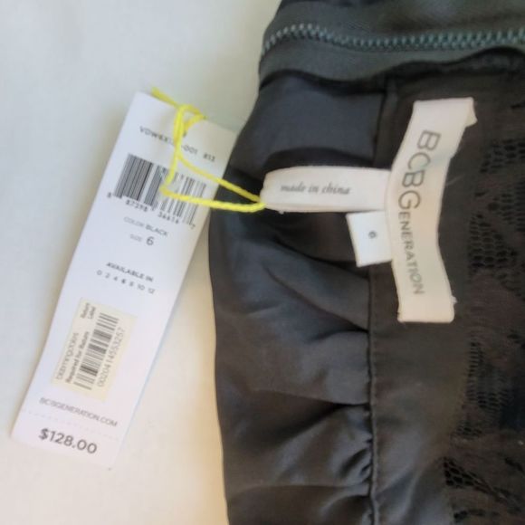 BCBGeneration Black Lace Dress Size 6 NWT - Picture 10 of 14